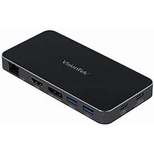 Visiontek VT400 - Dual Display USB-C Docking Station With Power Passthrough