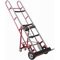 Wesco Industrial Products 60" 1,200 Lb. Steel Appliance Hand Truck With 8" Mold-On Rubber Wheels And Manual Ratchet 230035