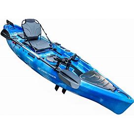 Pedal Kayak Fishing Angler 11 | Sit On Top Or Stand | 500Lbs Capacity For Adult Youths Kids| Suitable For Ocean Lakes Rivers | Foot Or Paddle Drive
