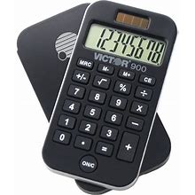 Victor VCT900 8-Digit Pocket Calculator, Hybrid Power, 2-1/2"X4-5/8"X1/2