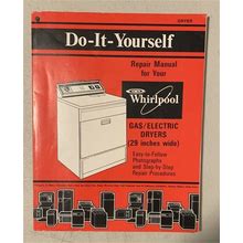 Whirlpool Repair Manual Gas/Electric Dryers, 1989. Used.194 Pages