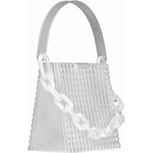 Women's Silver Classic Handbag - Crystal | Yevont
