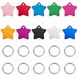 Superfindings 20Pcs 10 Colors Star Shaped Pet Id Tags Stamping Tags Aluminum Stamping Blanks Dog Cat Number Id Tag Charm Pendants For Dogs And Cats Si