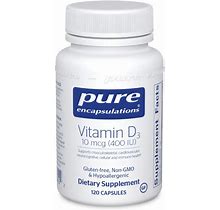 Pure Encapsulations Vitamin D3 10 Mcg (400 IU) 120C