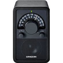 Sangean WR-15BK AM/FM Table Top Wooden Radio (Black)