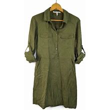 Bcbgeneration Dresses | Bcbgeneration Green A Line Shirt Dress W Pockets | Color: Green | Size: M