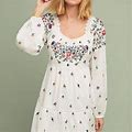 Anthropologie Dresses | Anthropologie Maeve Sydney Dress White Floral Embroidered Peasant Free People | Color: White | Size: S