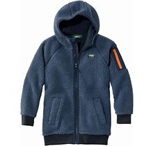Kids' Sherpa Fleece Long Winter Coat Vintage Indigo/Carbon Navy M 5-6, Fleece/Nylon | L.L.Bean