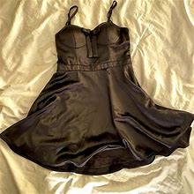 Forever 21 Dresses | Forever 21 Exclusive Satin Mini Dress | Color: Black | Size: M