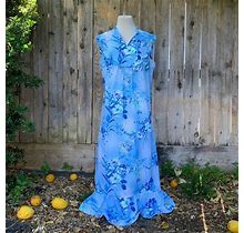 Vintage Hawaiian Darina Dress, Floral Maxi