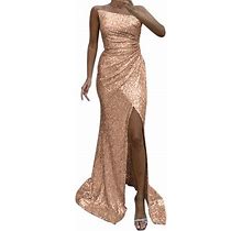 Dresses For Women 2024 Elegant Solid Sequin Dress Strap Sleeveless Backless Strap Cocktail Party Dress Sun Dress