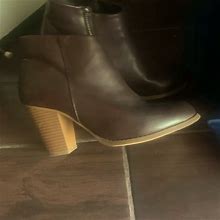 Brown Short Heeled Boots | Color: Brown | Size: 9