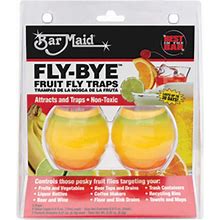 Bar Maid Fly-Bye, Fruit Fly Traps (Attracts & Traps Non-Toxic) 2 Traps Per Pack, 6 Packs Per Case