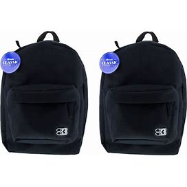 Classic Backpack 17" Black, Pack Of 2