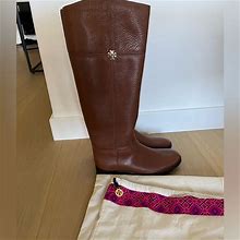 Tory Burch Shoes | Brand New Never Been Worn Tory Burch Jolie Riding Boots In Womens Size 7.5m | Color: Brown | Size: 7.5