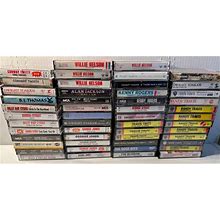 Music Cassette Collection Lot Of 50 Country Music Albums (Lot 421) | Color: Red | Size: Os