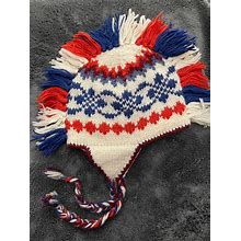 Mohawk Hat/ Super Warm /Wool Hat/ Himalayan/Hand Knit Wool Winter Hat/ Unisex Traditional Peruvian Style/100% New Zealand Wool Outer/ Ready