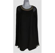 $79 Studio One Women's Black Sleeveless Embellished Sheath Dress Size Medium