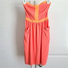 Xhilaration Xhilarition Tube Dress - Women | Color: White/Orange | Size: XS