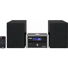 Jensen JBS-210 3-Piece Modern Compact Bluetooth Stereo Shelf System CD Player Digital AM/FM Stereo With Speakers Aux-In & Remote Control Included (Bla