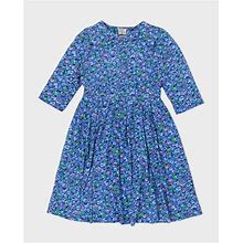 Vintage 1970S Blue Floral Dress - M