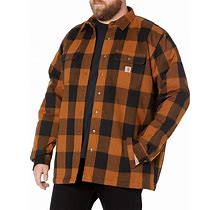 Carhartt Men's Relaxed Fit Heavyweight Flannel Sherpa-Lined Shirt Jacket