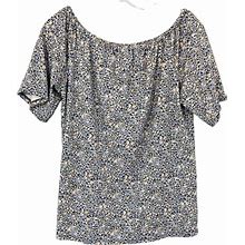 J. Jill Wearever Collection Floral Off The Shoulder Top - Size Medium