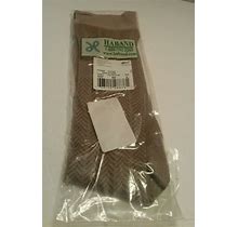 Vintage Haband Polyester Dress Socks Size Large Brown Sealed New
