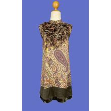 Etro Paisley Silk Sleeveless Dress Size 40 Italy M