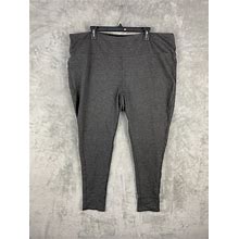 Denim & Co. Pants Tall Plus 2XT Charcoal Ponte Pull-On