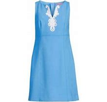 Lilly Pulitzer Women's Trini Embroidered Sleeveless Minidress - Lunar Blue - Size 8