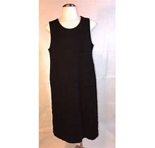 Talbots Women's Black Knit Sleeveless Dress Petite Small S