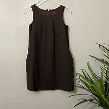 Lands' End Dresses | Landsend Shift Brown Dress Side Pockets 2P | Color: Brown | Size: 2P