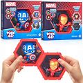 WOW! PODS 4D Marvel - Captain America & Iron Man (2 Pack) - Unique Connectable & Collectable Action Figure Toy, Wall/Shelf Display, Easter Basket
