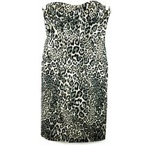 J Crew Womens Leopard Print Bandeau Bodycon Dress Size 0