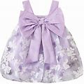 Zrbywb Toddler Girls Dresses Sleeveless Bowknot Floral Print Tulle Princess Dress Dance Party Dresses Clothes Party Dress