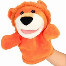 Plush Lion Hand Puppet With Movable Mouth And Arms Stuffed Animal Puppet For Preschool Storytelling Teaching Role Play Gifts For Kids Boys Girls On Bi