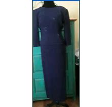 Donna Morgan NEW Navy Blue Beaded Womens Dress Sz 2