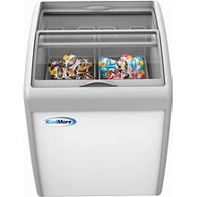 Koolmore 5.7 Cu. Ft. Manual Defrost Commercial Chest Freezer Ice Cream Display In White KICF-26 ,