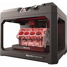 Makerbot Replicator+ 3D Printer - 6-1/2 X 11-9/16 X 7-9/16", 100 Microns Resolution, Pla, Tough Pla | Part Mp07825