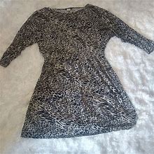 Msk Dresses | Leopard Print Dress | Color: Black/Gray | Size: M
