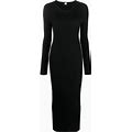 TOTEME - Ribbed-Knit Maxi Dress - Women - Wool - XS - Black