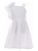Bonnie Jean Big Girls 7-16 One-Shoulder Bow-Accented Fit Flare Dress, , White8