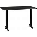 Flash Furniture 31.125-In. Rectangular Laminate Table Top Dining Table, Black