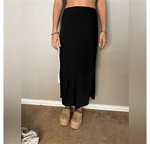 Black Maxi Skirt // Size S | Color: Black | Size: S