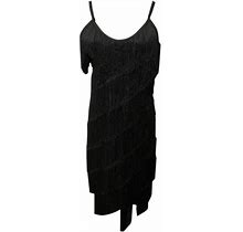 Gdreda Womens Midi Dress Women's Sleeveless Backless Sequin Evening Dress Elegant Tight Mini Dress 2024 Party Dress Black,S
