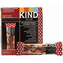 KIND Plus Nutrition Boost Bar, Cranberry Almond And Antioxidants, 1.4 Oz, 12/Box