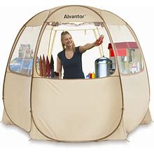 Alvantor 12X12 Pop Up Canopy Tent - Easy Setup For Vendor Booths - Commercial Grade - Portable Gazebos - Beige