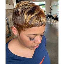 Short Hairstyles For Women Natural Synthetic Wigs For Black Women Short Pixie Cu