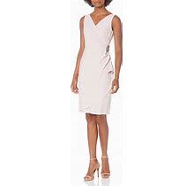 Alex Evenings Womens Slimming Short Ruched With Ruffle (Petite And Regular) Special Occasion Dress, Blush, 6 US